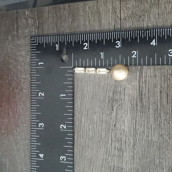 Triple Tier Crystal Pearl Drop Pendant P312 - Picture 3 of 3